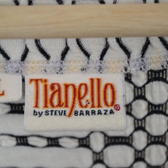 Tianello By Steve Barraza Womens L Pullover Textured Knit Stretch Tunic Top - Picture 9 of 9